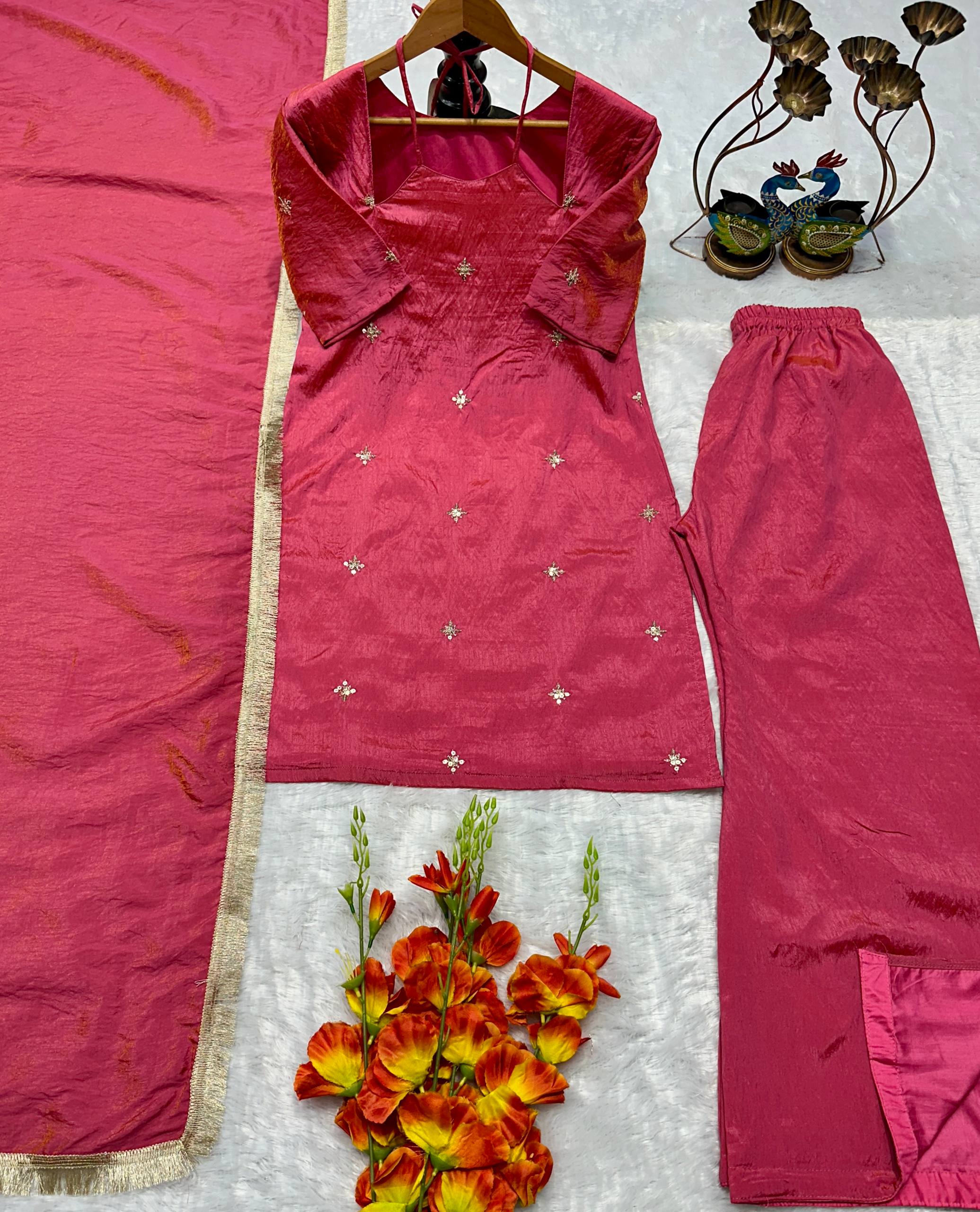 Urban Flamingo Pink Palazzo Set